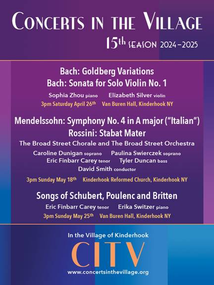 a poster for 2024 Lessons & Carols in Kinderhook